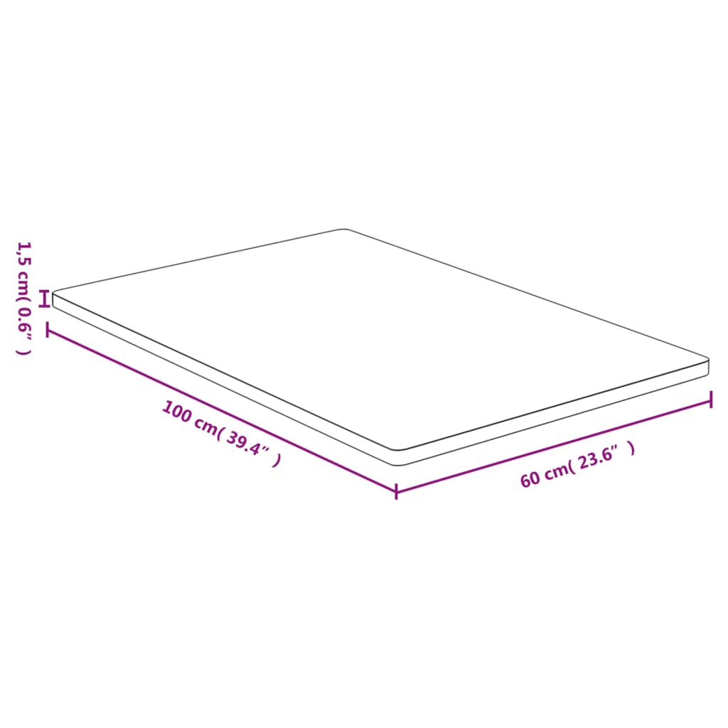 Eco-Friendly Bamboo Table Top 60x100x1.5 cm – Sustainable Design