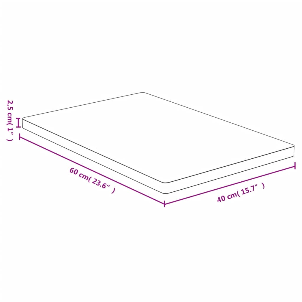 Bamboo Table Top 40x60x2.5 cm - Eco-Friendly & Durable