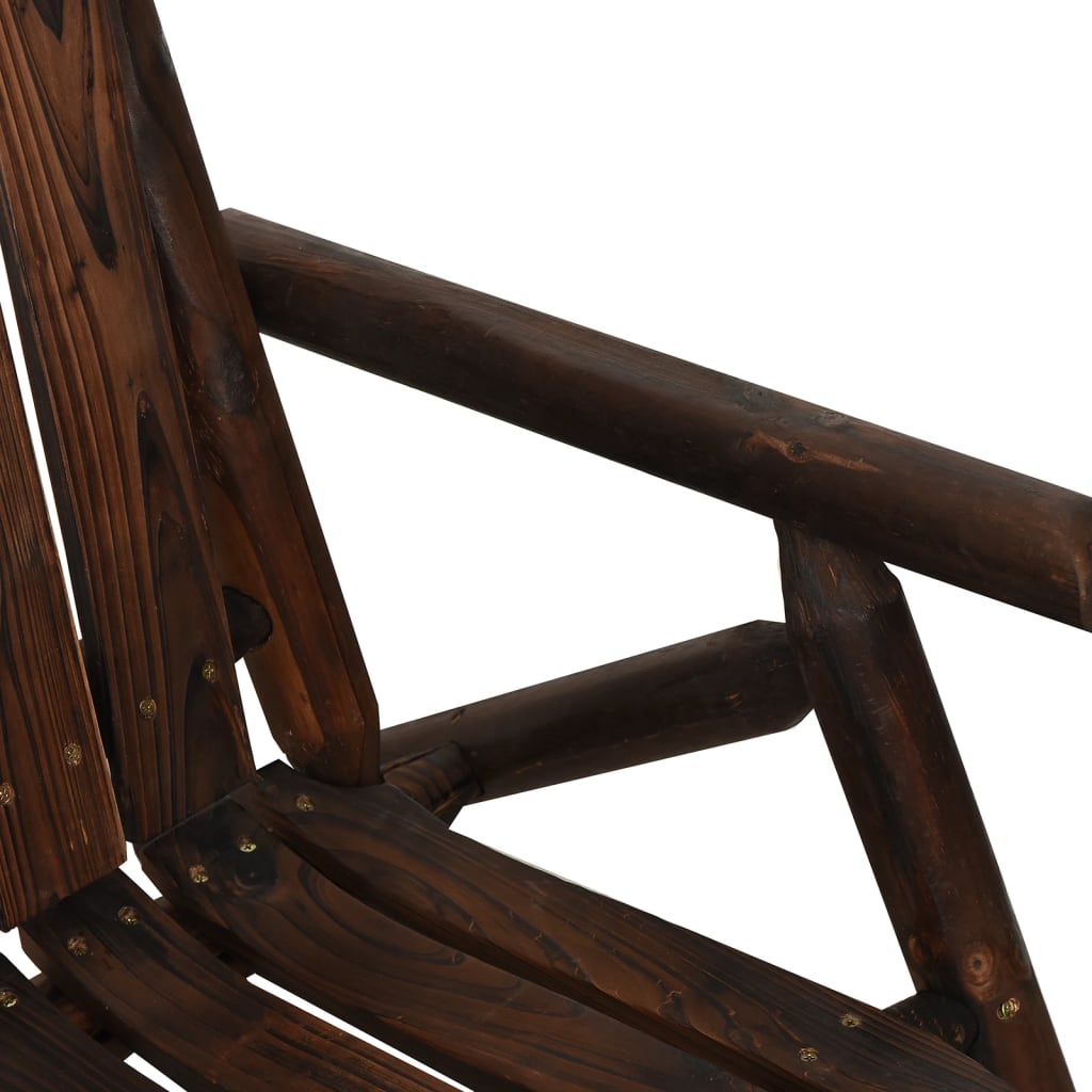 Solid Wood Spruce 2-Seater Garden Bench - 119x85x98 cm