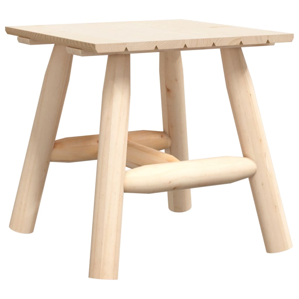 Solid Wood Spruce Side Table 49x49x50 cm - Stylish & Durable