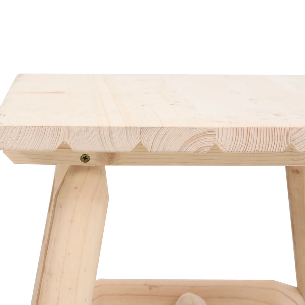 Solid Wood Spruce Side Table 49x49x50 cm - Stylish & Durable
