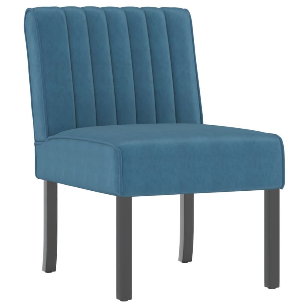 Blue Velvet Slipper Chair - Elegant & Comfortable Seating Solution