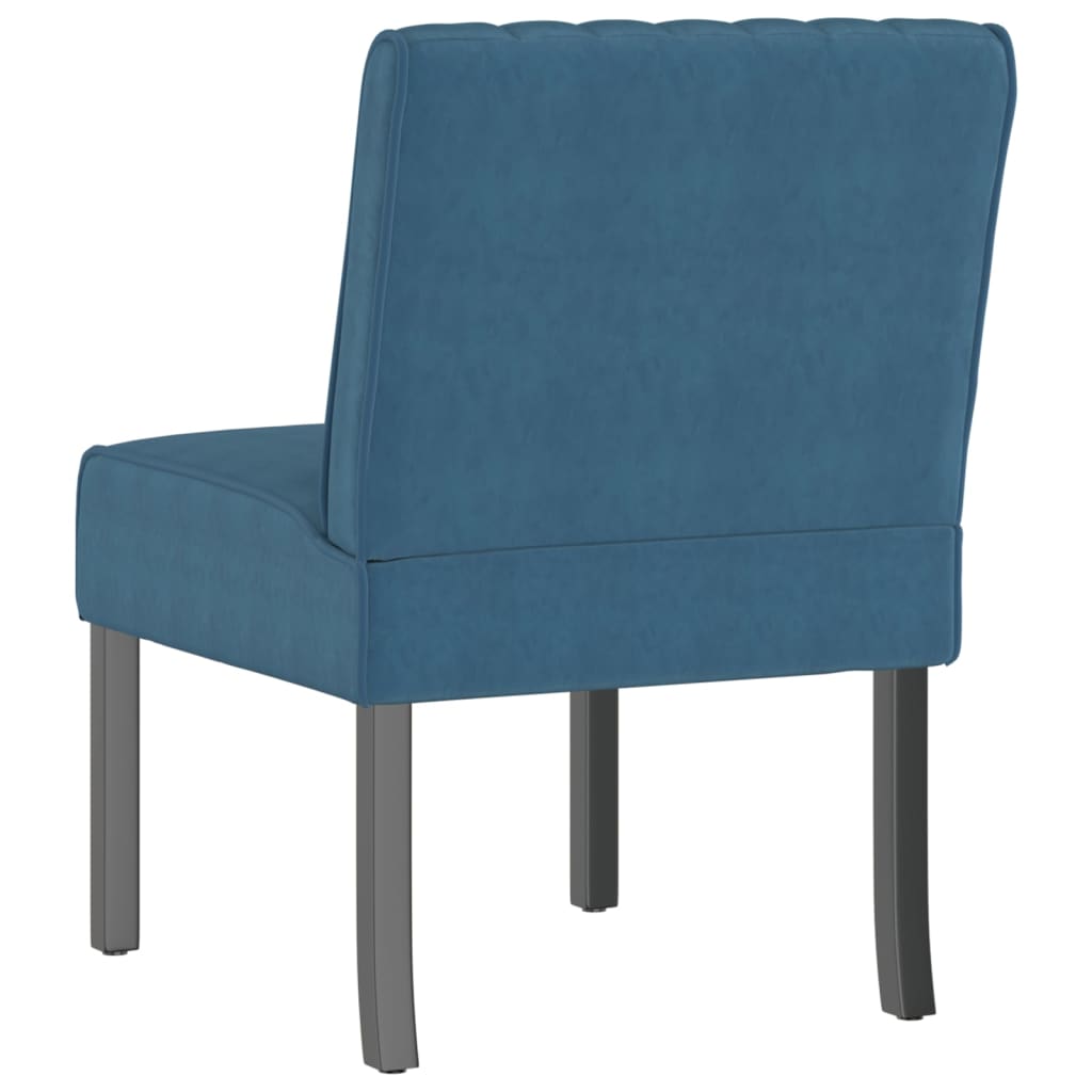 Blue Velvet Slipper Chair - Elegant & Comfortable Seating Solution