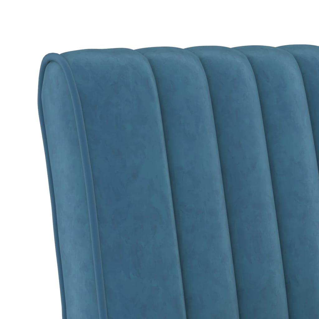 Blue Velvet Slipper Chair - Elegant & Comfortable Seating Solution