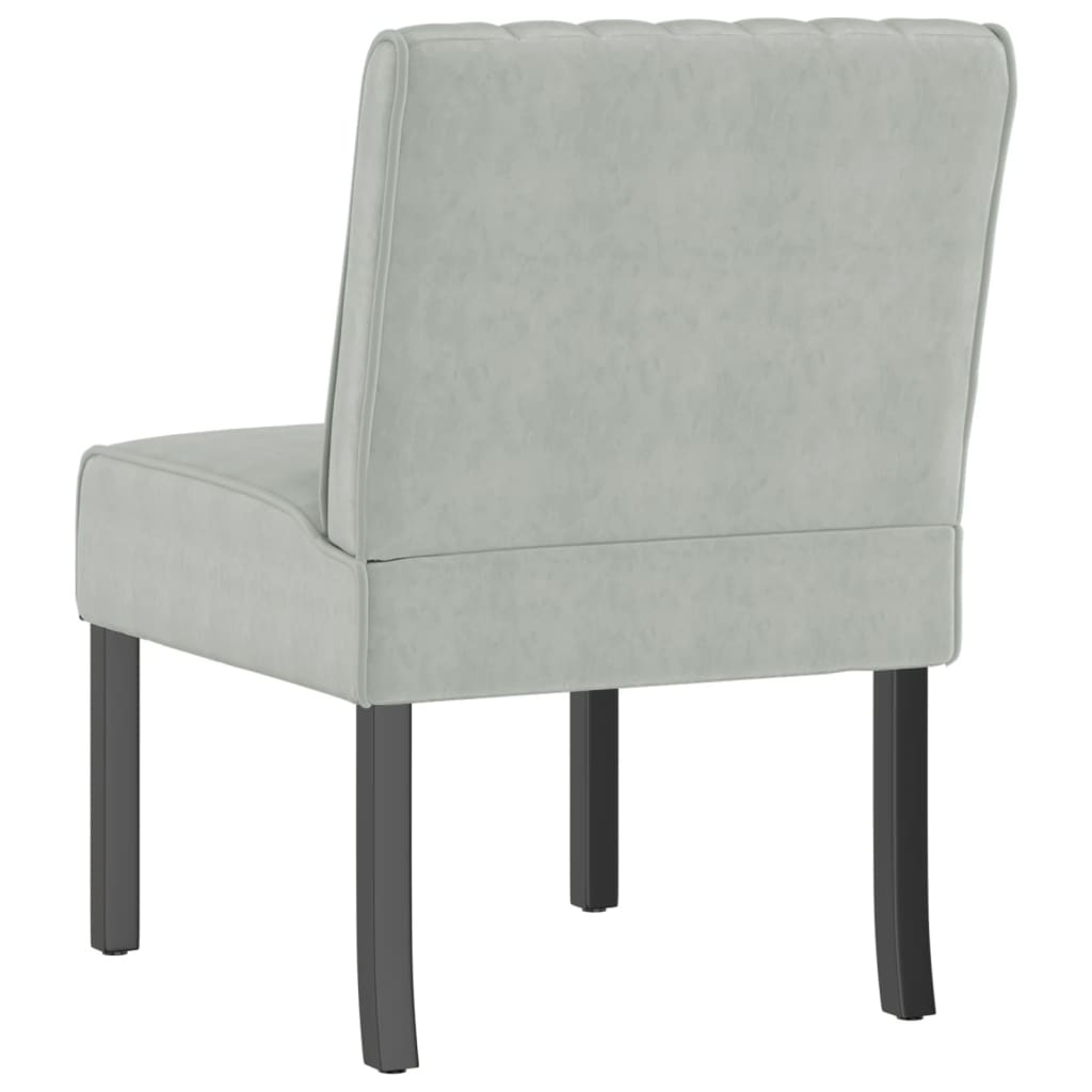 Elegant Light Grey Velvet Slipper Chair – Stylish & Comfortable Seating