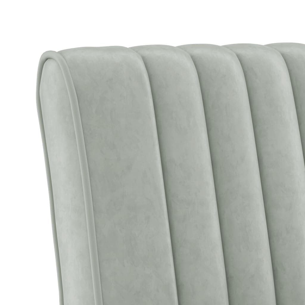 Elegant Light Grey Velvet Slipper Chair – Stylish & Comfortable Seating