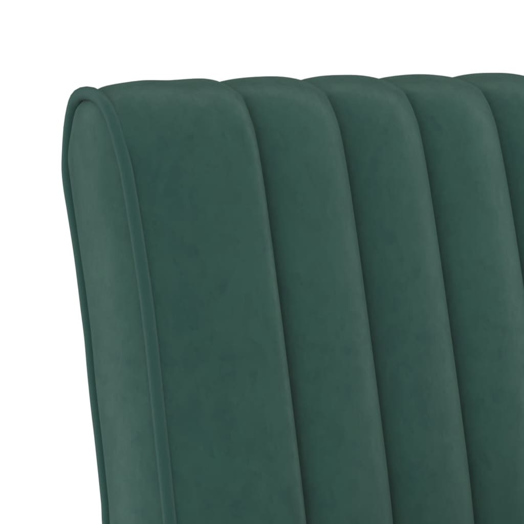 Elegant Dark Green Velvet Slipper Chair - Luxurious Accent Seating