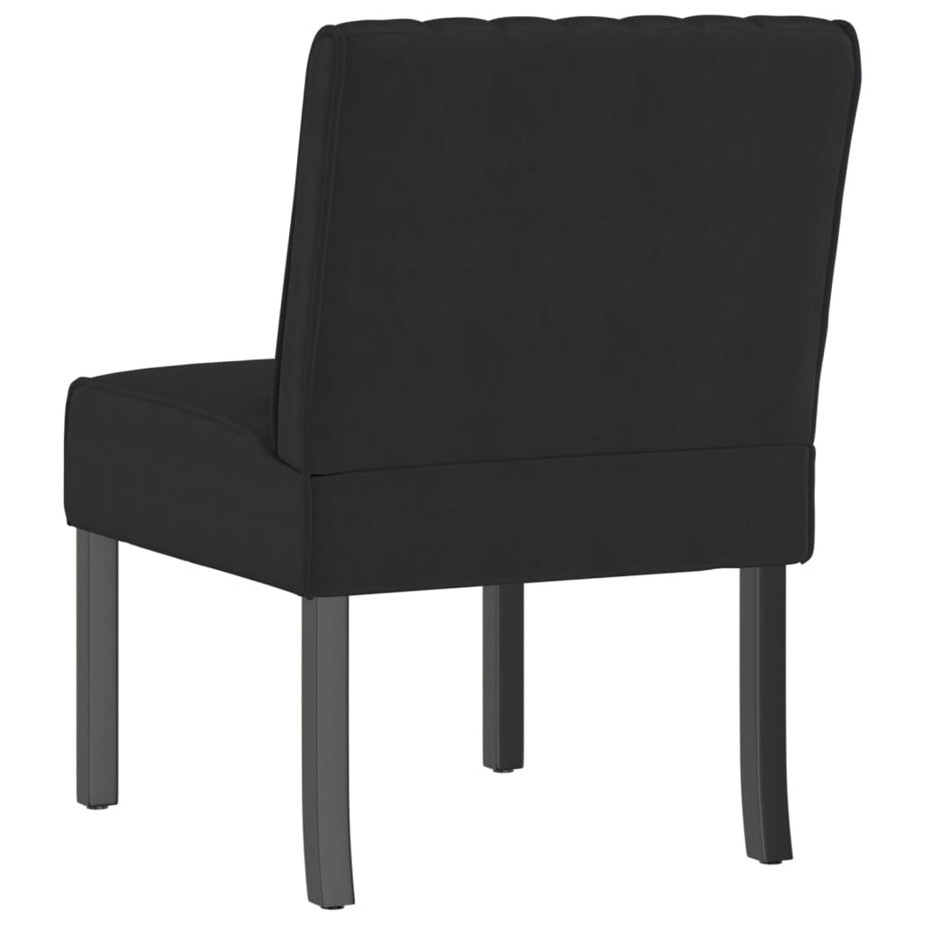 Elegant Black Velvet Slipper Chair - Luxurious Seating Experience