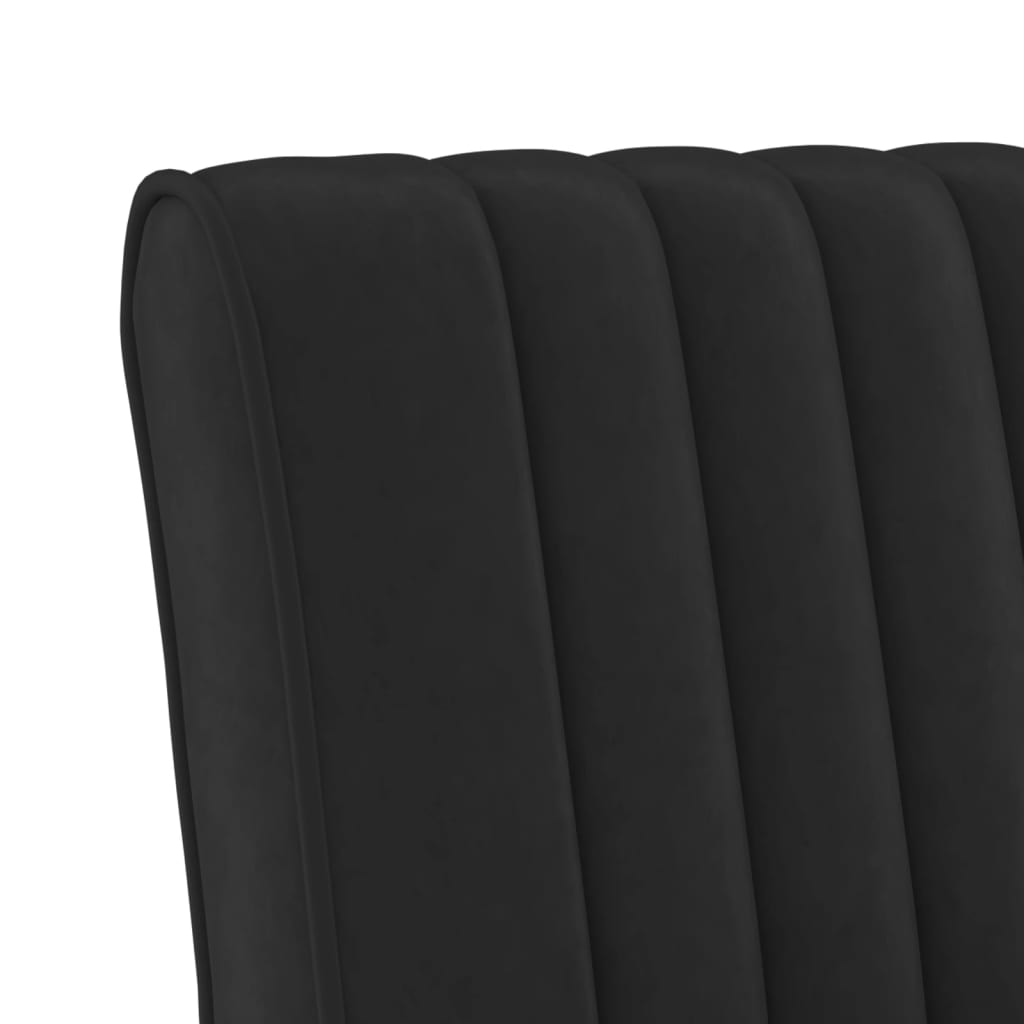 Elegant Black Velvet Slipper Chair - Luxurious Seating Experience