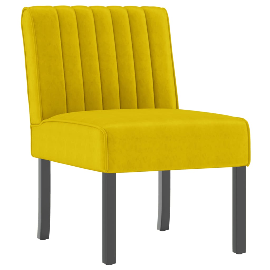Yellow Velvet Slipper Chair – Luxurious Accent Seating