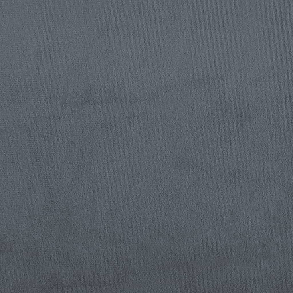 High Back Chair Dark Grey Velvet Button Design