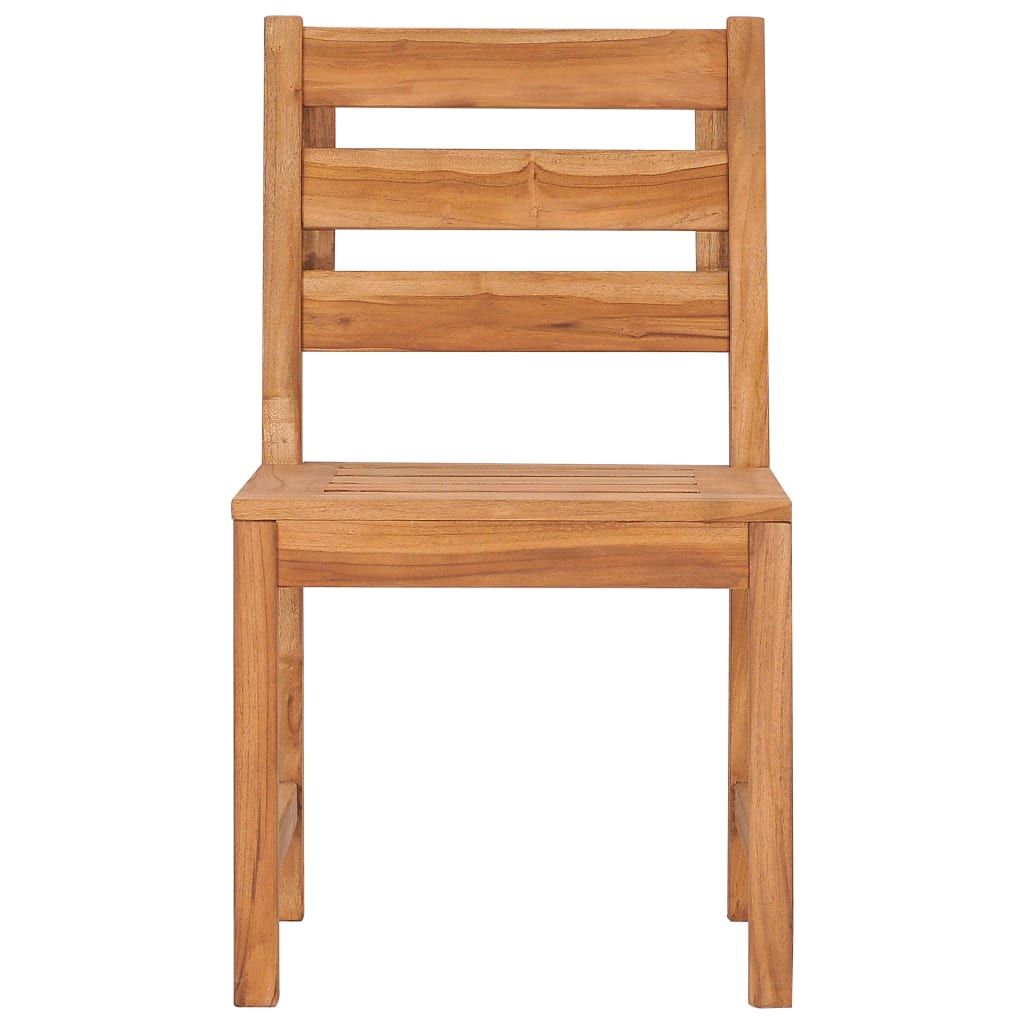 4-Piece Solid Teak Wood Garden Chairs - Durable & Stylish Seating