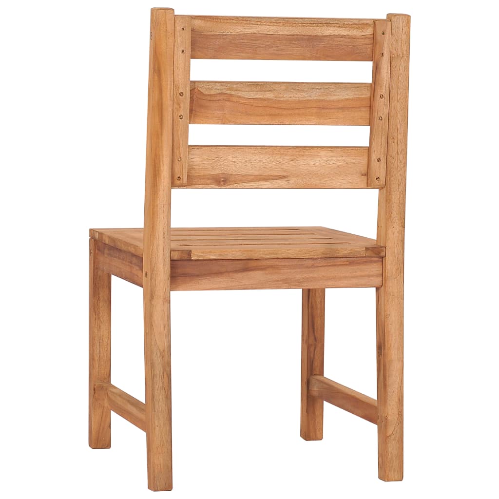 4-Piece Solid Teak Wood Garden Chairs - Durable & Stylish Seating