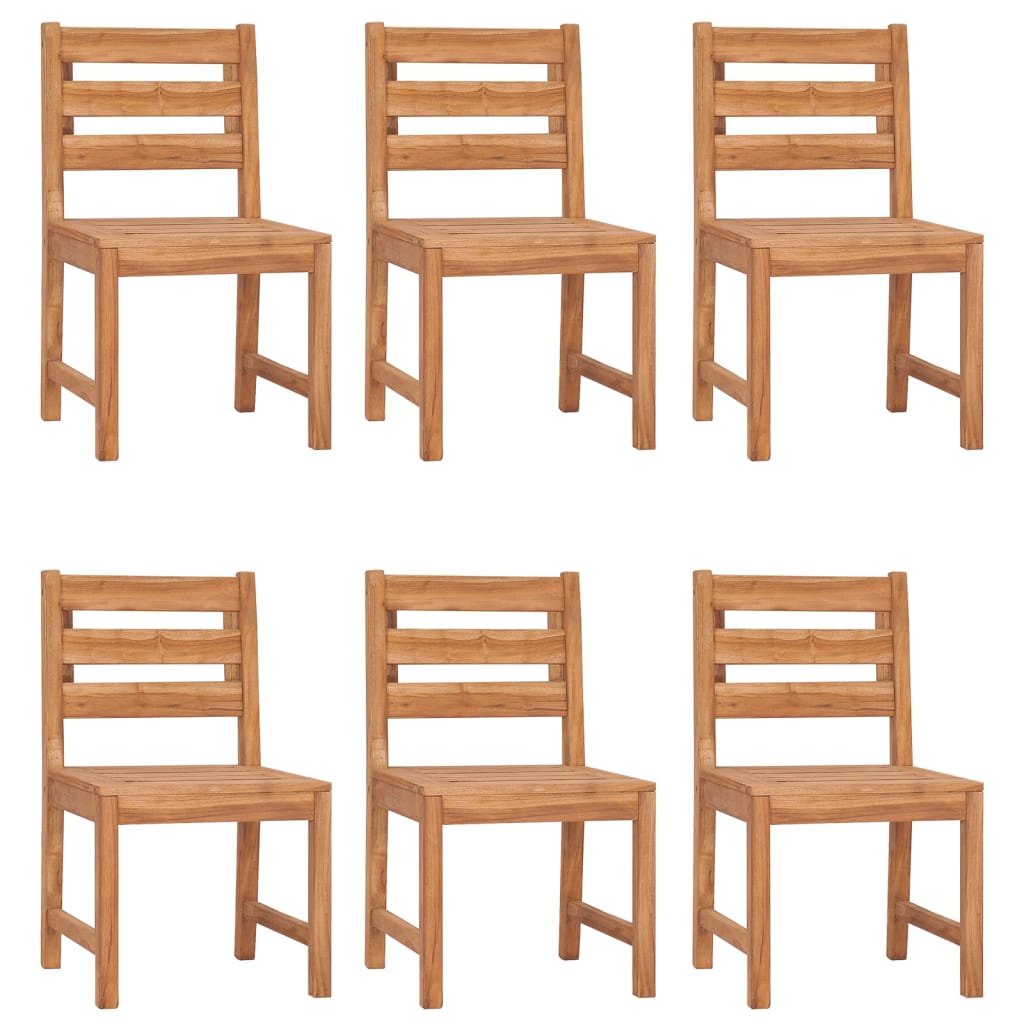 6-Piece Garden Chair Set in Solid Teak Wood – Durable & Stylish