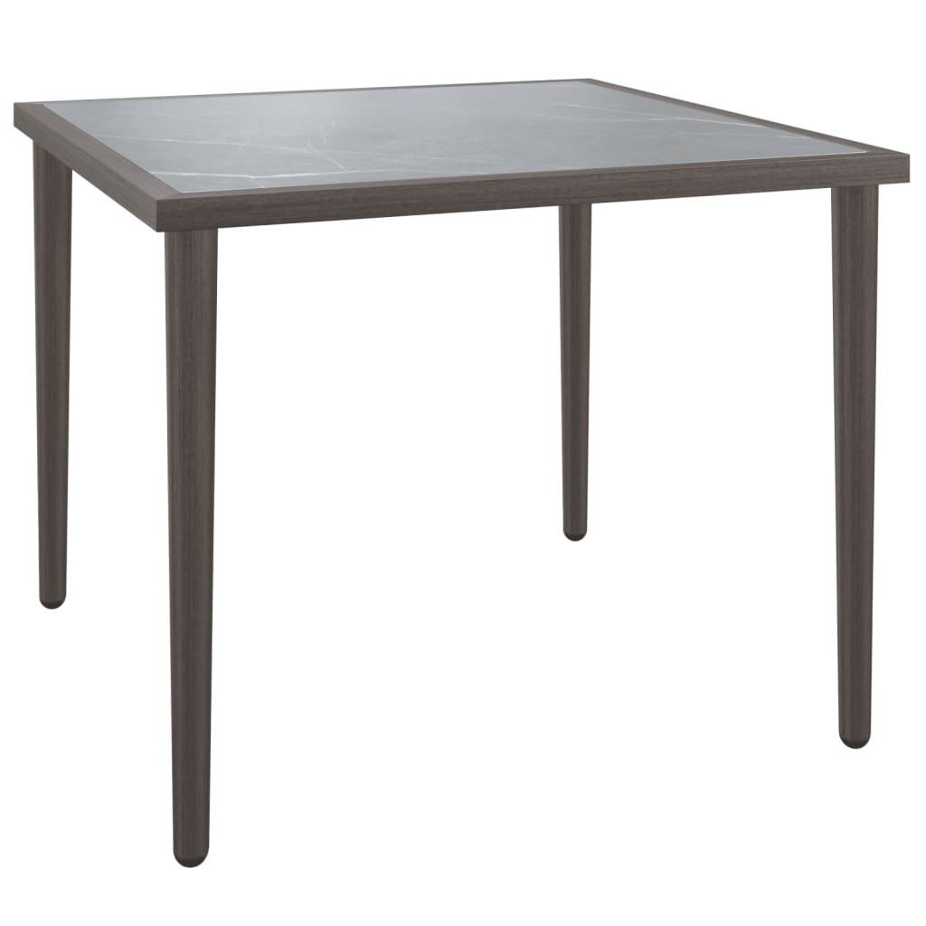 Stylish Grey Steel Garden Table 48x48x37 cm - Durable & Modern
