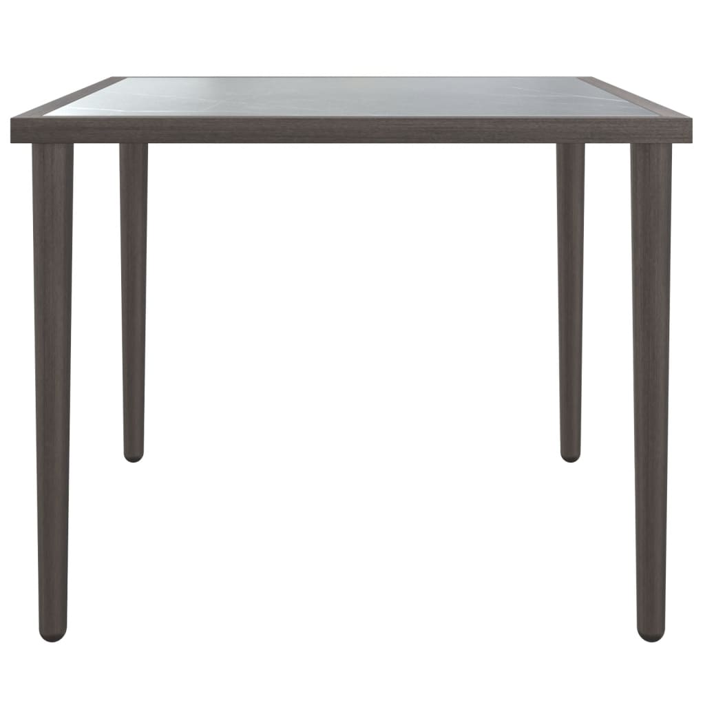 Stylish Grey Steel Garden Table 48x48x37 cm - Durable & Modern