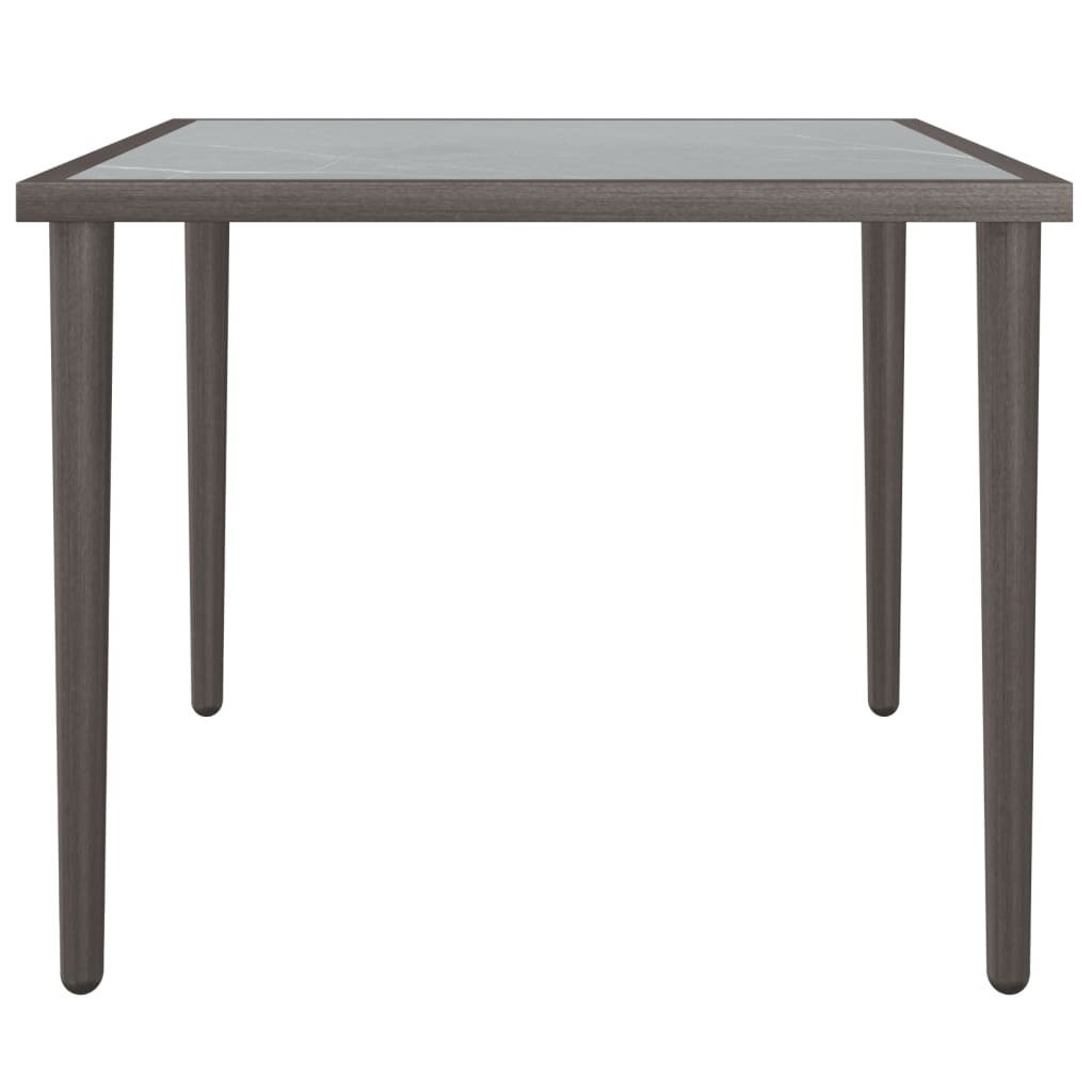 Stylish Grey Steel Garden Table 48x48x37 cm - Durable & Modern