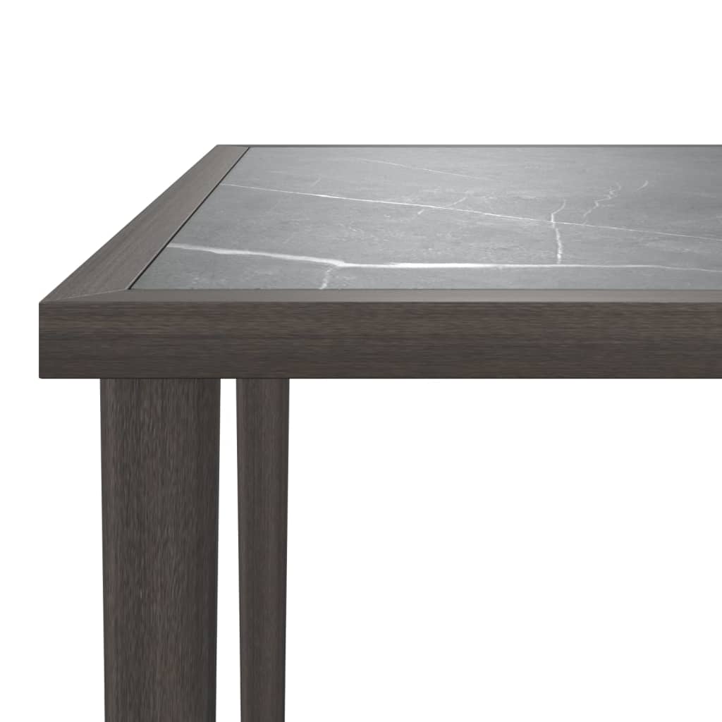 Stylish Grey Steel Garden Table 48x48x37 cm - Durable & Modern