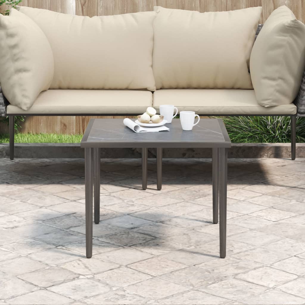 Stylish Grey Steel Garden Table 48x48x37 cm - Durable & Modern