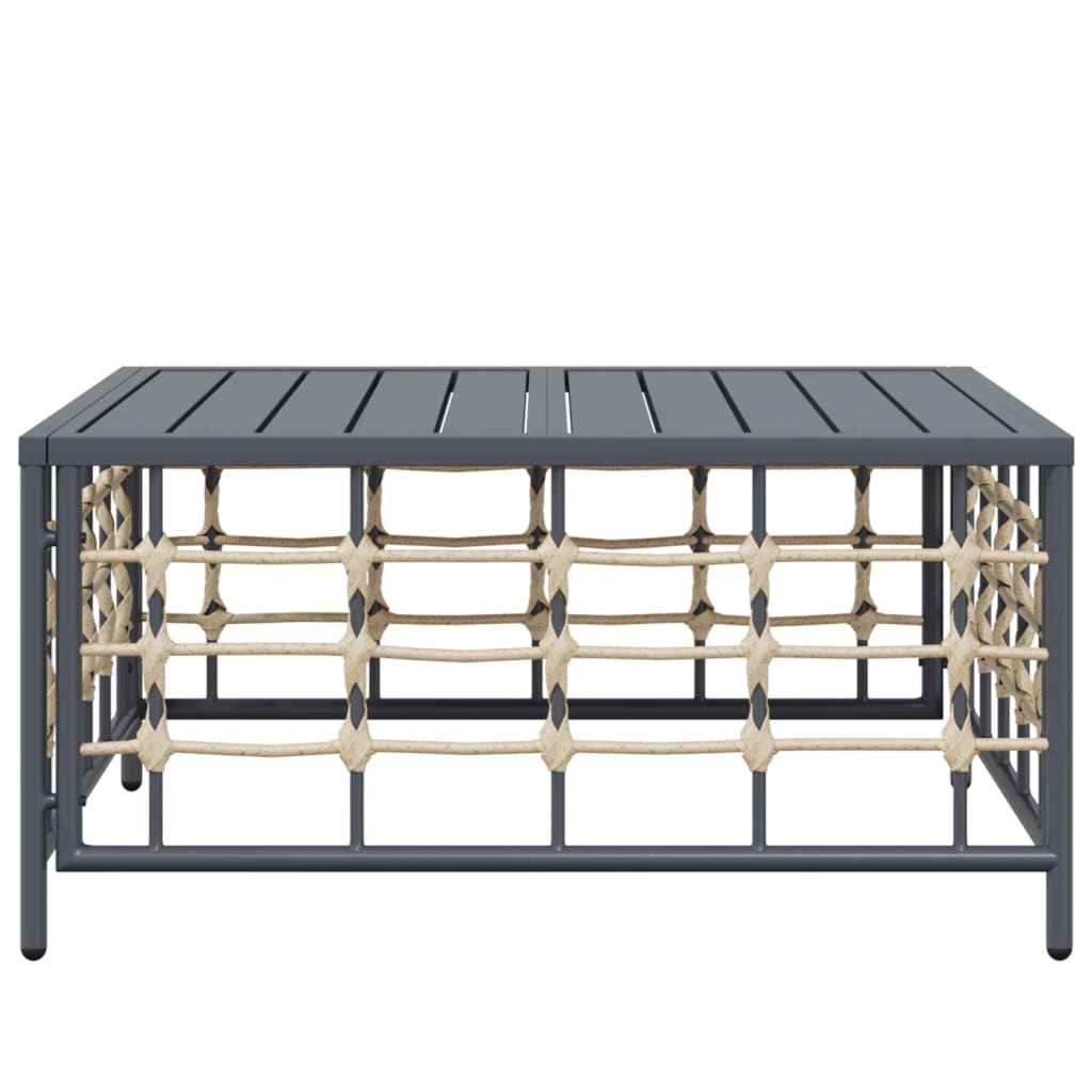 Anthracite Poly Rattan Garden Table 70x70x34 cm