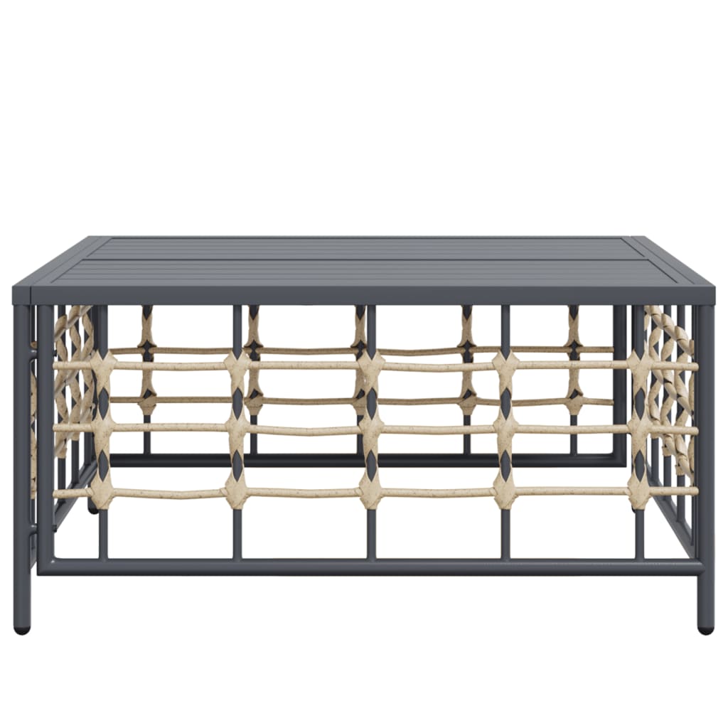 Anthracite Poly Rattan Garden Table 70x70x34 cm