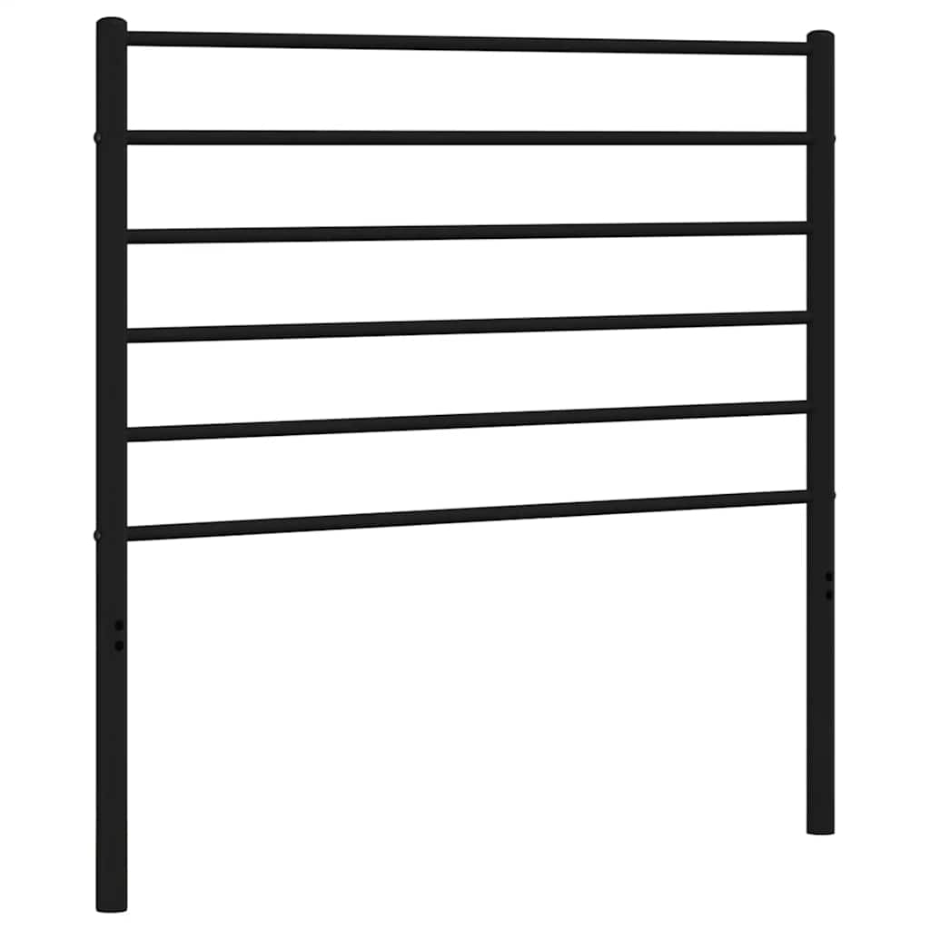 Sleek Black Metal Headboard - 100 cm for Stylish Bedroom Decor