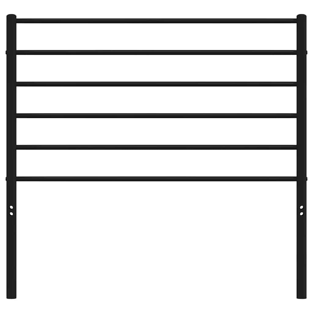 Sleek Black Metal Headboard - 100 cm for Stylish Bedroom Decor