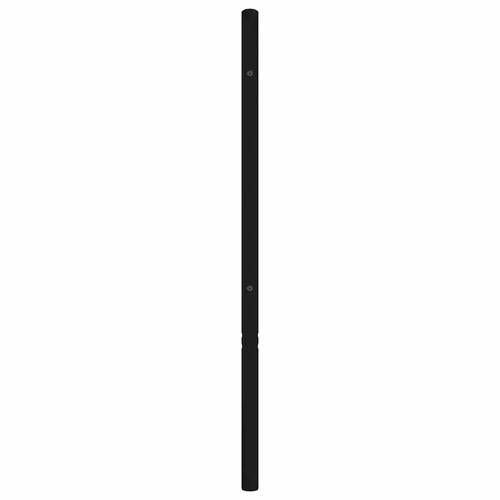 Sleek Black Metal Headboard - 100 cm for Stylish Bedroom Decor