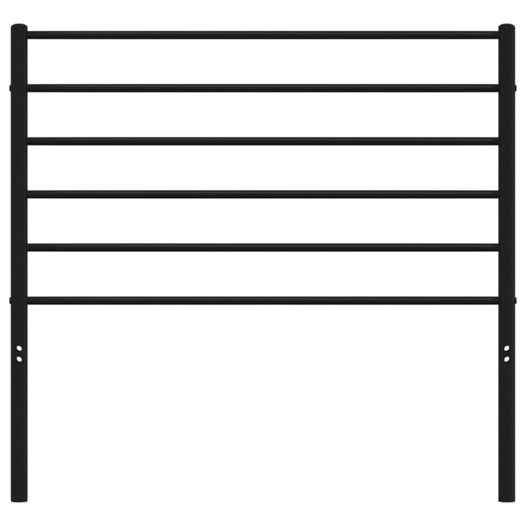 Elegant Black Metal Headboard - Sturdy 107 cm Frame