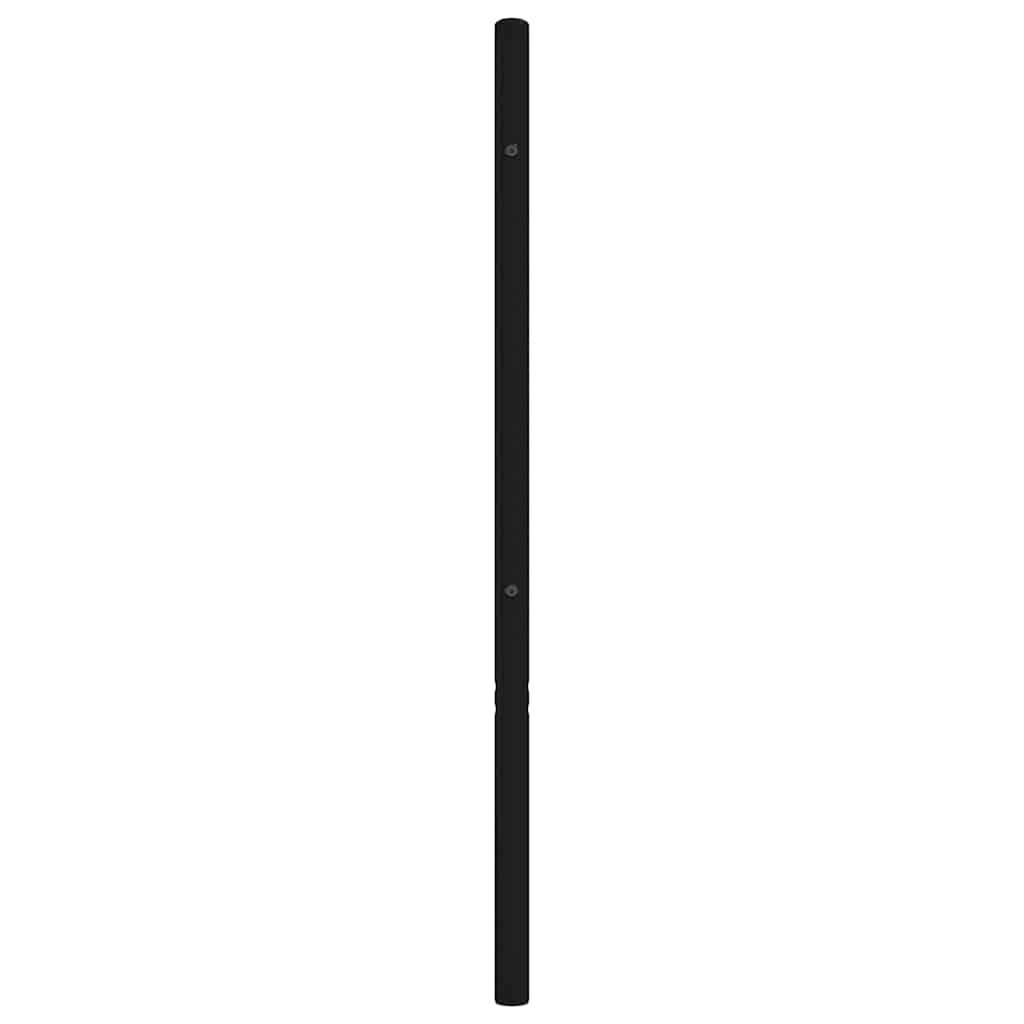 Stylish Black Metal Headboard - 135 cm Modern Design