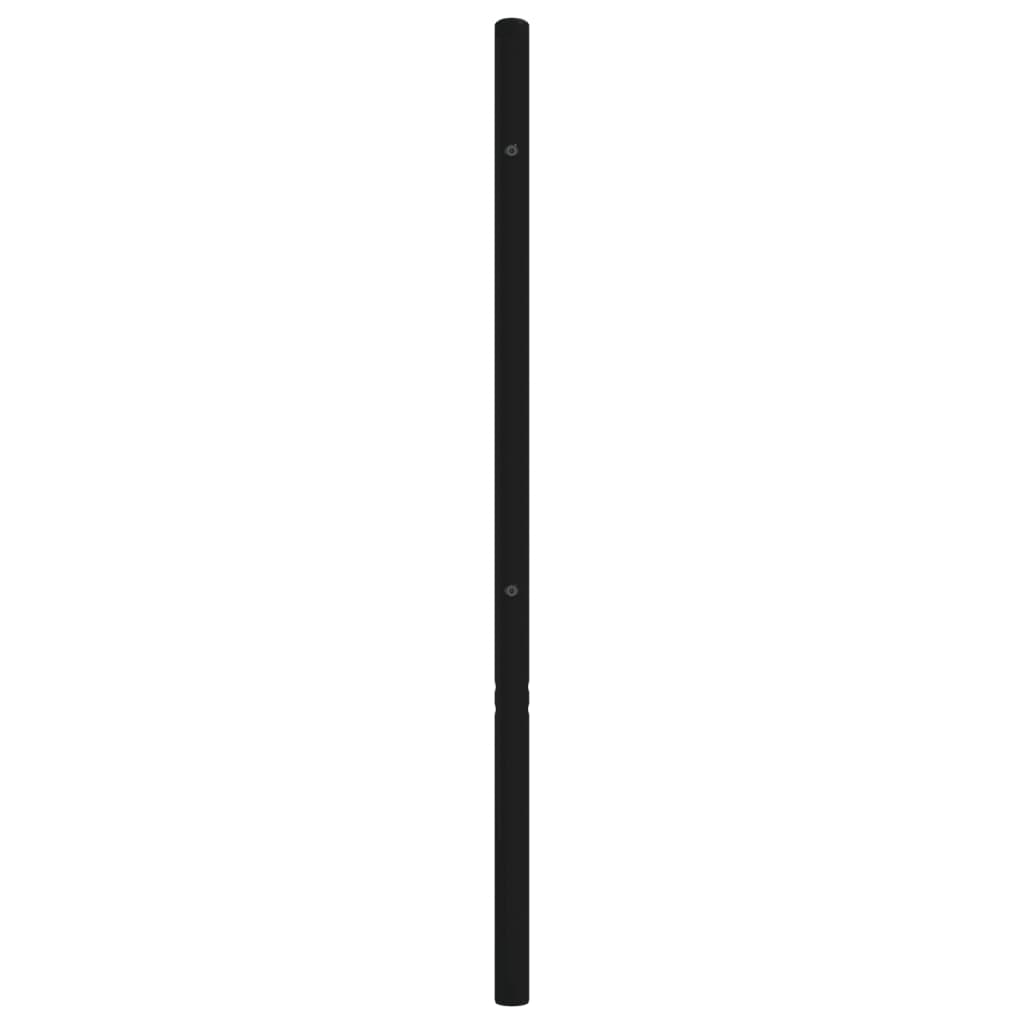 Sleek Black Metal Headboard - Stylish Design, 160 cm