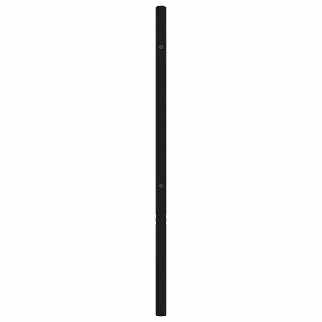 Elegant Black Metal Headboard - Durable & Stylish, 193 cm