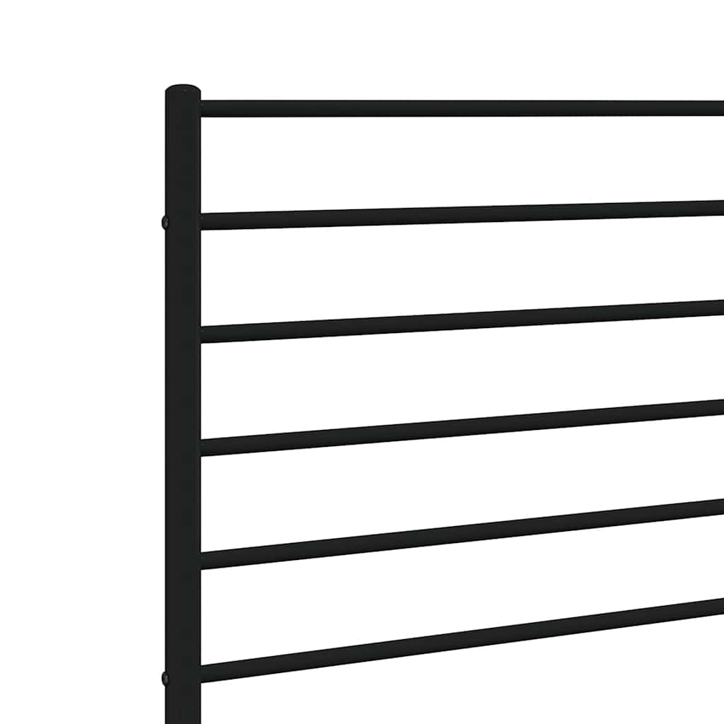 Elegant Black Metal Headboard - Durable & Stylish, 193 cm