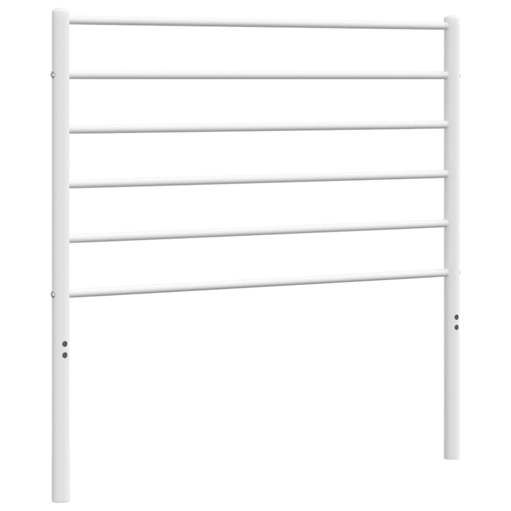 Elegant White Metal Headboard - 75 cm Modern Bedroom Decor