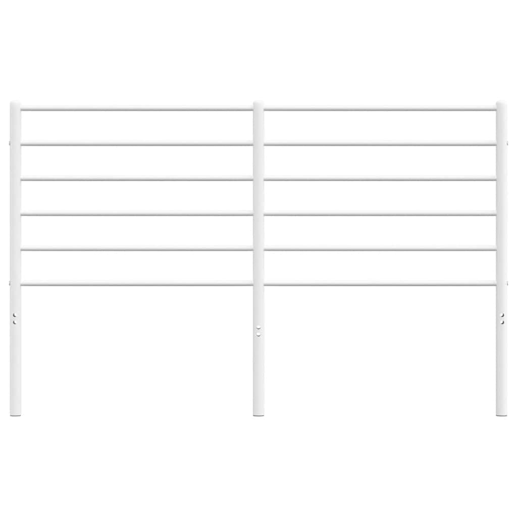 Elegant White Metal Headboard - 150 cm Sturdy Frame