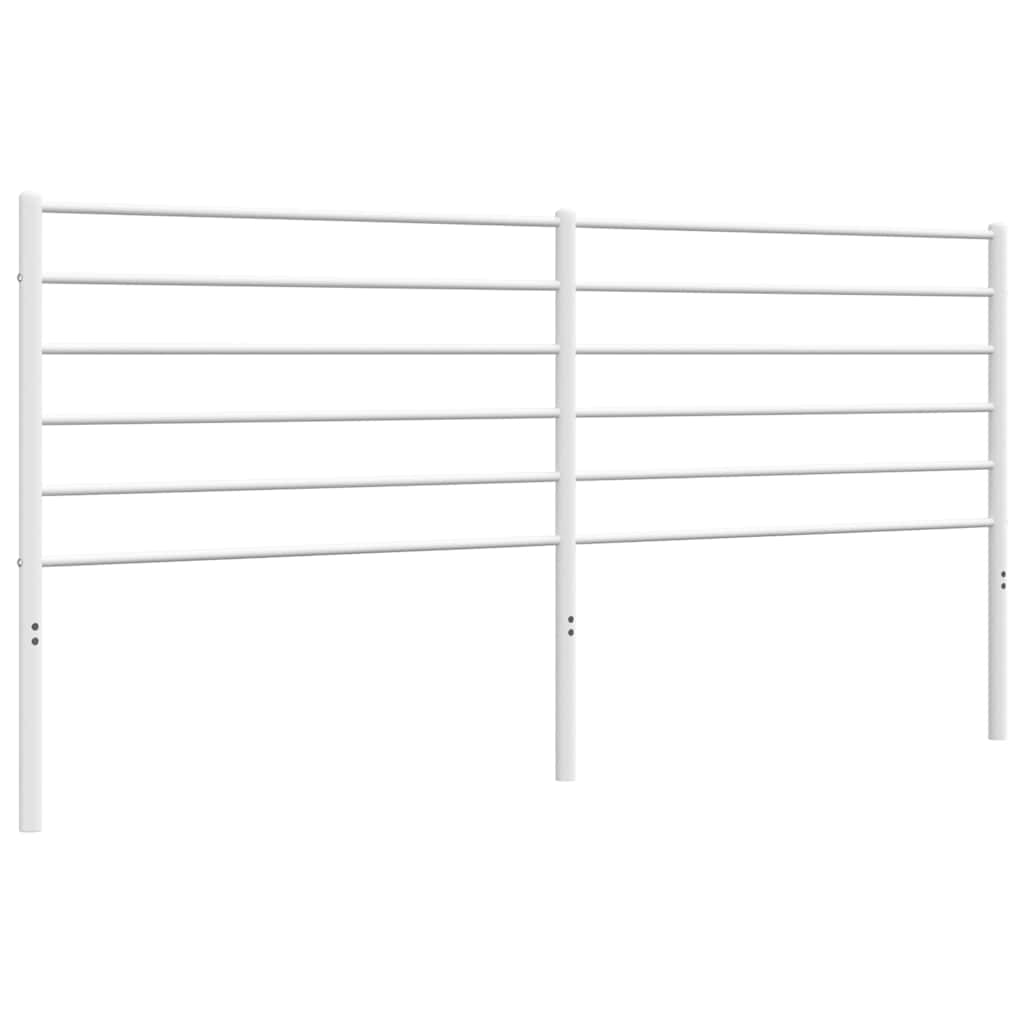Sleek White Metal Headboard - 180 cm for Elegant Bedroom Decor