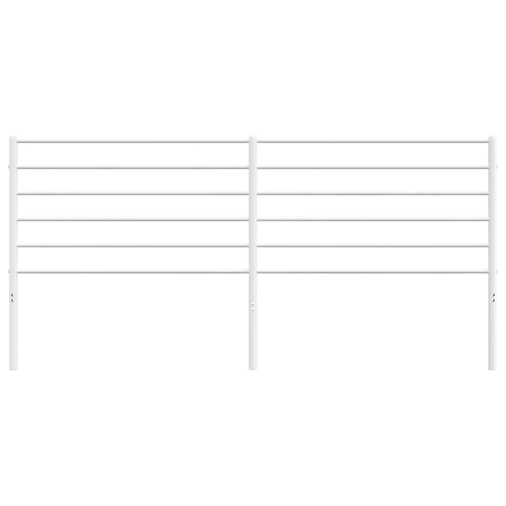 Sleek White Metal Headboard - 180 cm for Elegant Bedroom Decor