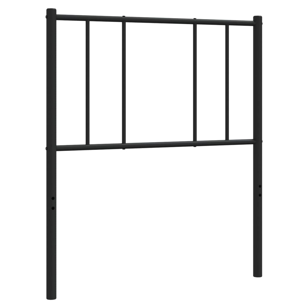 Elegant Black Metal Headboard - 90 cm Sturdy Bed Frame