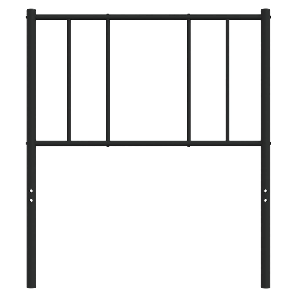 Elegant Black Metal Headboard - 90 cm Sturdy Bed Frame