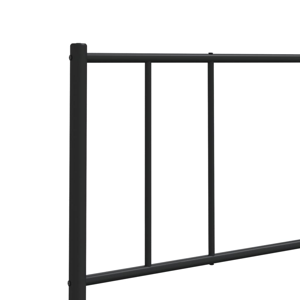 Elegant Black Metal Headboard - 90 cm Sturdy Bed Frame