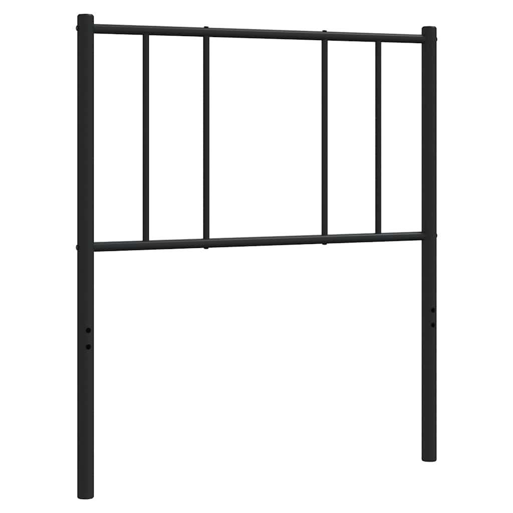 Sleek Black Metal Headboard - 100 cm Stylish Bedroom Accent