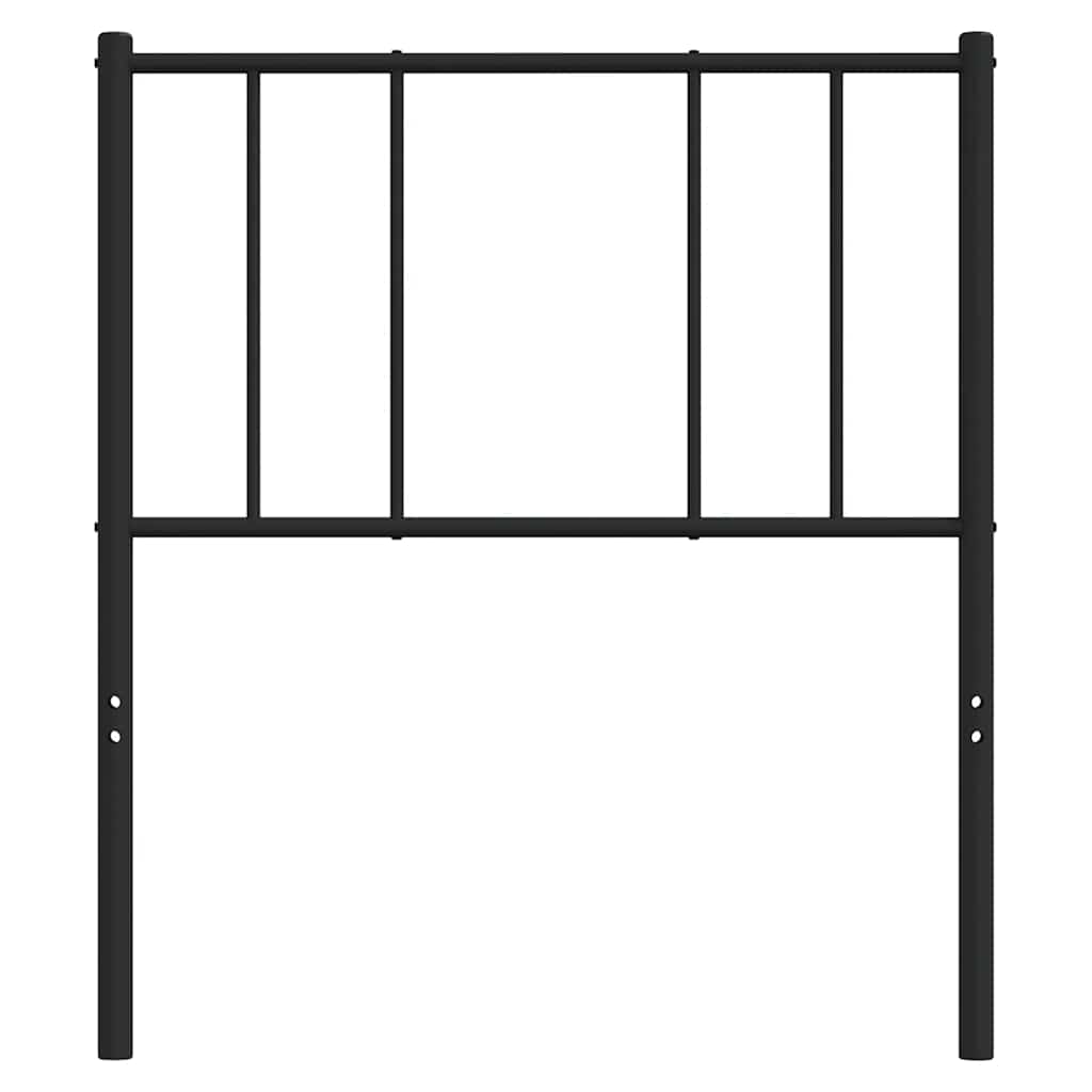 Sleek Black Metal Headboard - 100 cm Stylish Bedroom Accent