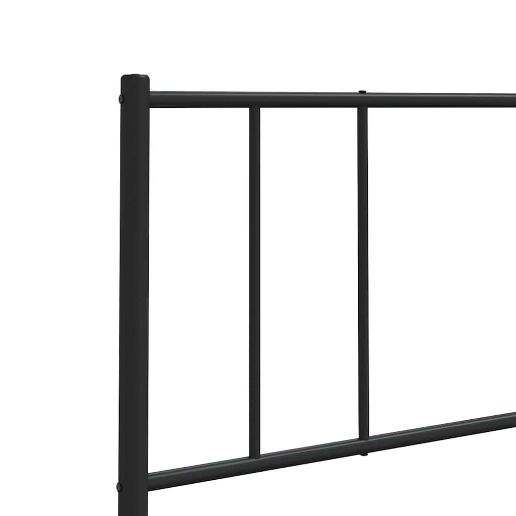 Sleek Black Metal Headboard - 100 cm Stylish Bedroom Accent