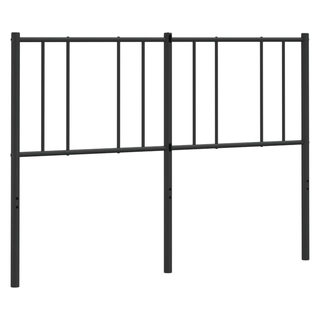 Sleek Black Metal Headboard - 120 cm Stylish & Durable Design