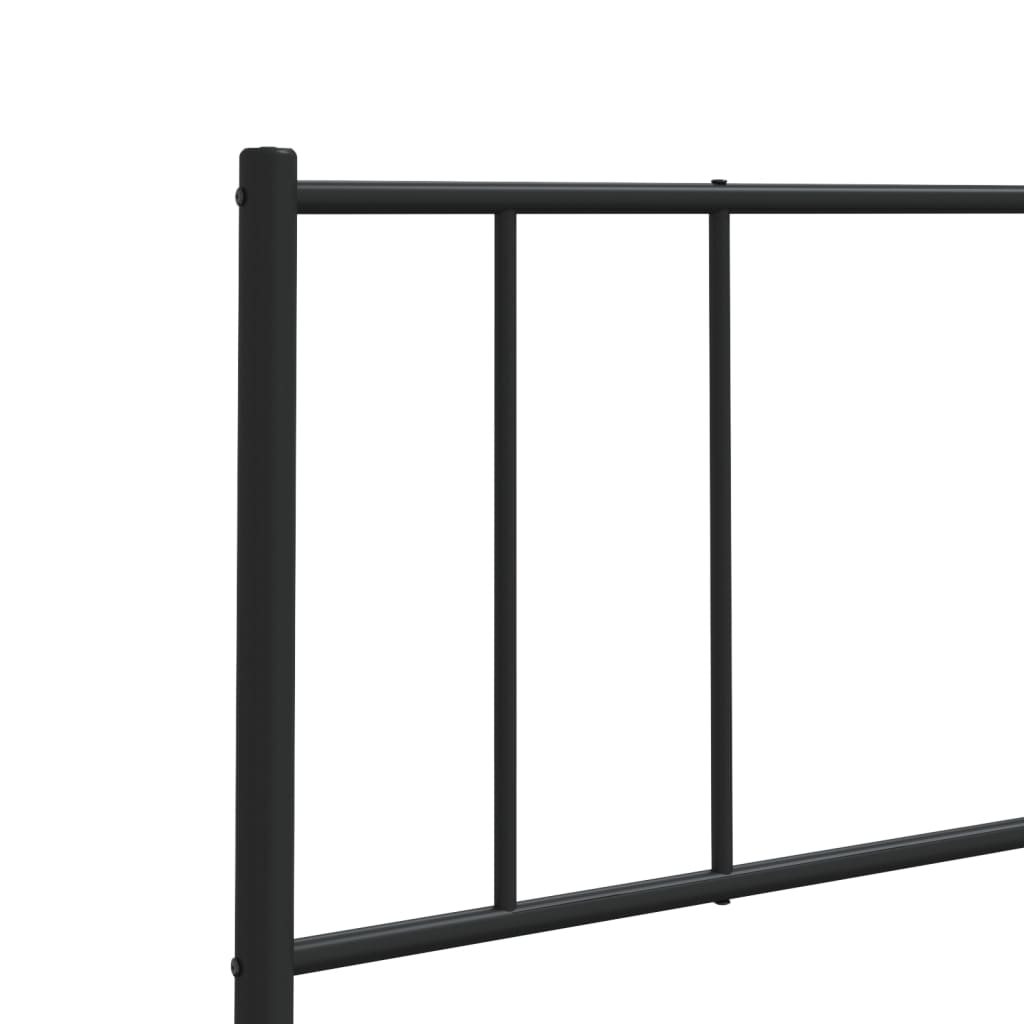 Sleek Black Metal Headboard - 120 cm Stylish & Durable Design