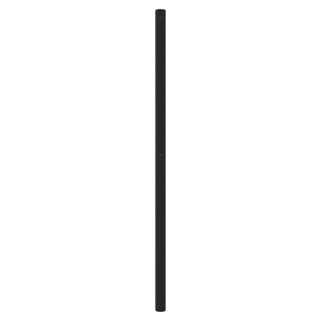 Sleek Black Metal Headboard - 140 cm for Modern Elegance