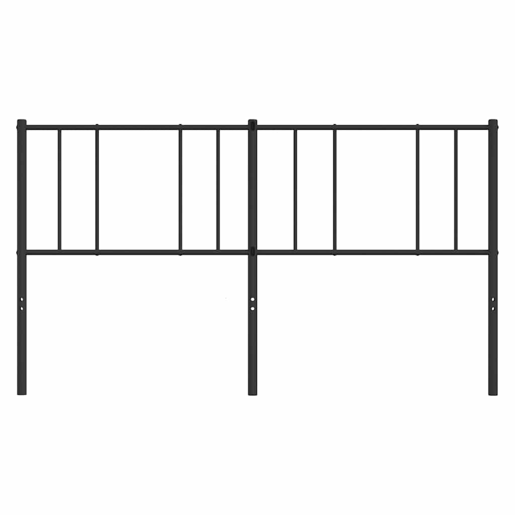 Elegant Black Metal Headboard - 180 cm Modern Bedroom Décor