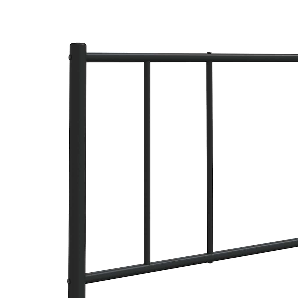 Elegant Black Metal Headboard - 180 cm Modern Bedroom Décor