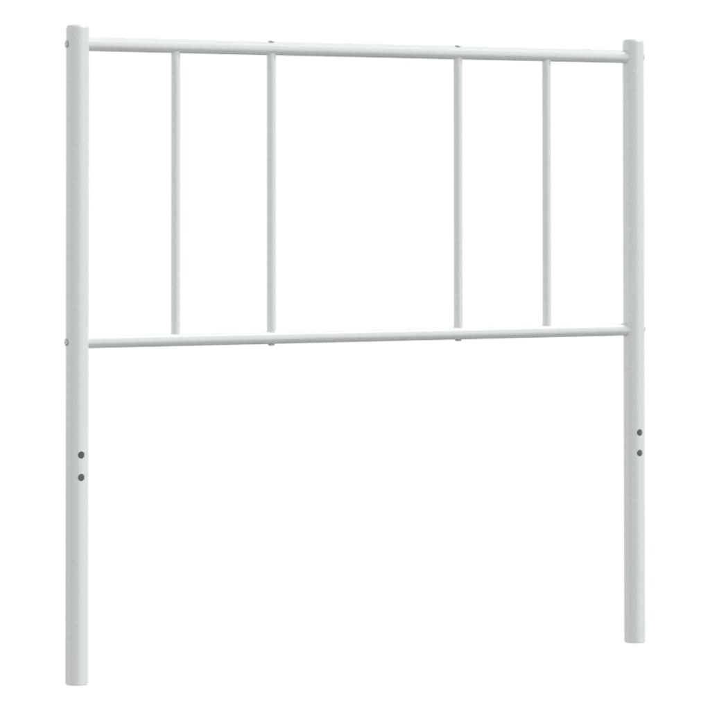White 80 cm Metal Headboard: Sleek & Stylish Bedroom Upgrade