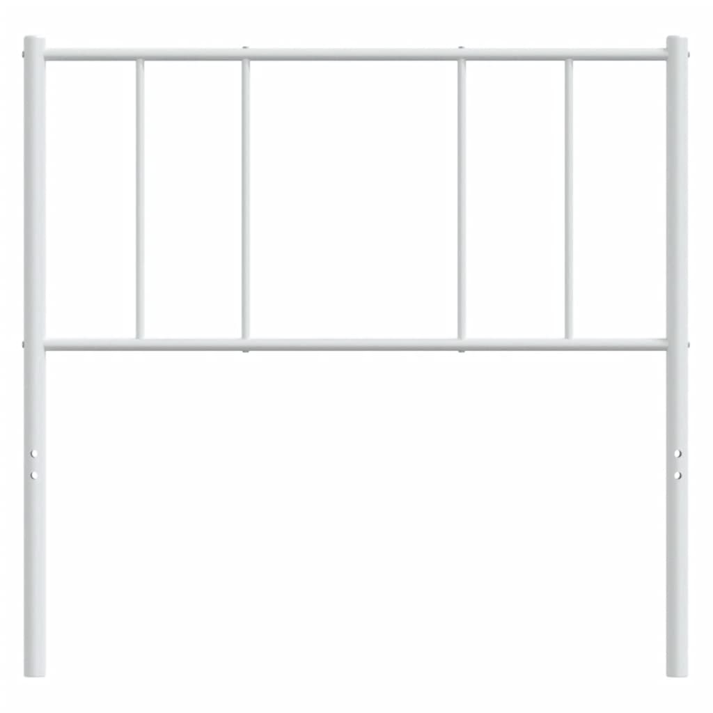 White 80 cm Metal Headboard: Sleek & Stylish Bedroom Upgrade